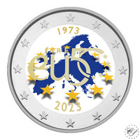 Irlanti 2 € 2023 EU 50 vuotta, väritetty (#3)