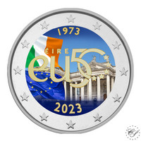 Irlanti 2 € 2023 EU 50 vuotta, väritetty (#4)