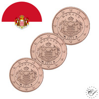 Monaco 1s, 2s & 5s 2001 UNC