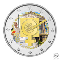 Belgia 2 € 2023 Naisten äänioikeus 75 vuotta, väritetty (#1)