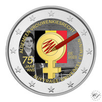 Belgia 2 € 2023 Naisten äänioikeus 75 vuotta, väritetty (#2)