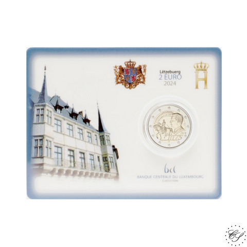 Luxemburg 2 € 2024 Suurherttua Guillaume II 175 vuotta BU coincard