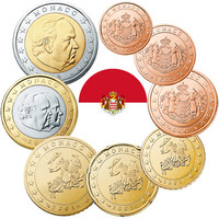 Monaco 1s - 2 € 2001 UNC