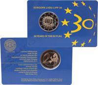 Viro 2 € 2015 EU:n lippu 30 vuotta BU coincard