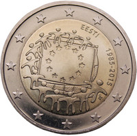 Viro 2 € 2015 EU:n lippu 30 vuotta