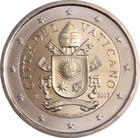 Vatikaani 2 € 2017 Vatikaanin vaakuna BU pillerissä