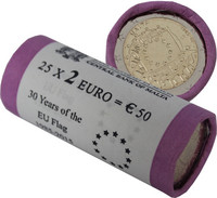 Malta 2 € 2015 EU:n lippu 30 vuotta rulla