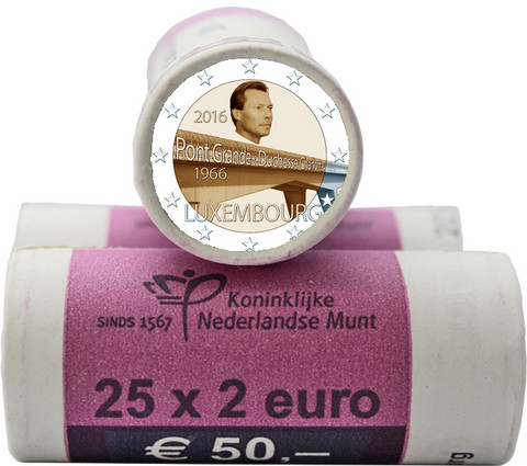 Luxemburg 2 € 2016 Suurherttuatar Charlotte- silta rulla