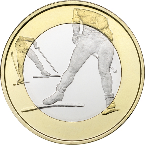 Suomi 5 € 2016 Urheilurahat - Hiihto