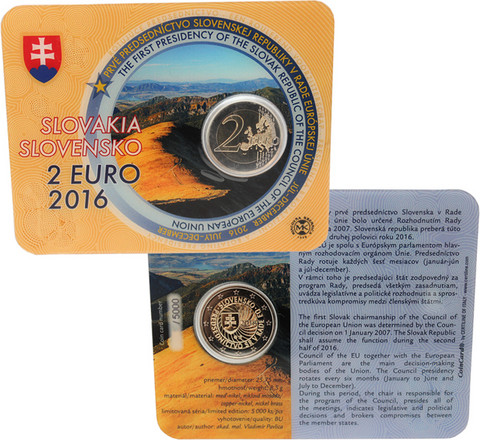 Slovakia 2 € 2016 EU- puheenjohtajuus BU coincard