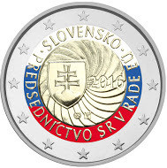 Slovakia 2 € 2016 EU- puheenjohtajuus väritetty