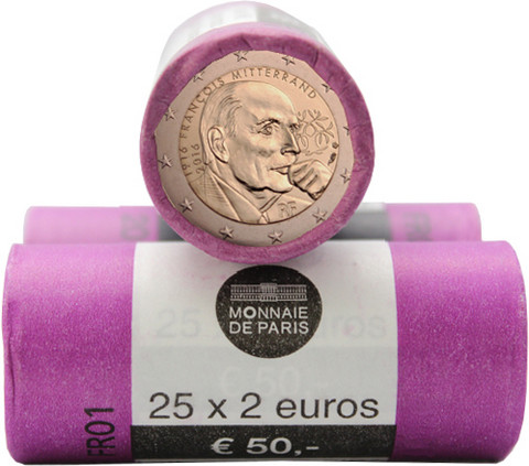 Ranska 2 € 2016 François Mitterrand rulla