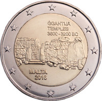 Malta 2 € 2016 Ggantija F-merkinnällä BU