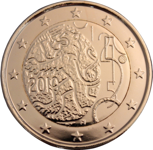 Suomi 2 € 2010 Suomalainen raha 150 vuotta kullattu 