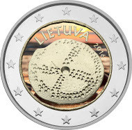 Liettua 2 € 2016 Baltian kulttuuri väritetty