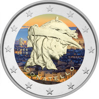 Italia 2 € 2016 Donatello väritetty