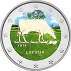 Latvia 2 € 2016 Maatalousala väritetty