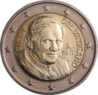 Vatikaani 2 € 2011 Benedictus XVI BU pillerissä