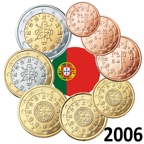 Portugali 1s - 2 € 2006 UNC