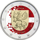 Latvia 2 € 2016 Vidzeme väritetty