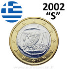 Kreikka 1 € 2002 Pallas Athenan pöllö UNC S- kirjaimella