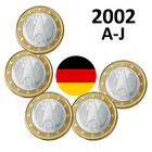Saksa 1 € 2002 Kotka A-J UNC