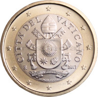 Vatikaani 1 € 2017 Vatikaanin vaakuna BU