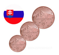 Slovakia 1s, 2s & 5s 2009 UNC