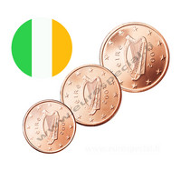 Irlanti 1s, 2s & 5s 2002 UNC