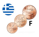 Kreikka 1s, 2s & 5s 2002 UNC F- kirjaimella