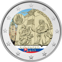 Slovakia 2 € 2017 Universitas Istropolitana väritetty