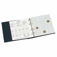 Leuchtturm Numis- kolikkokansio, vihreä, sis. 5 välilehteä