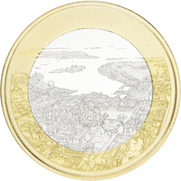 Suomi 5 € 2018 Suomalaiset kansallismaisemat Merellinen Helsinki, Proof