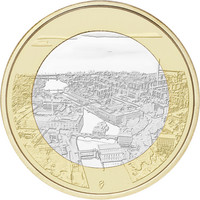 Suomi 5 € 2018 Suomalaiset kansallismaisemat Tammerkoski, Proof