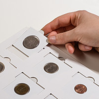 Matrix-säilytyslevyt kolikkokehyksille, valkoinen, 5-pack