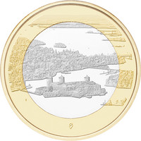 Suomi 5 € 2018 Olavinlinna & Pihlajavesi, Suomalaiset kansallismaisemat