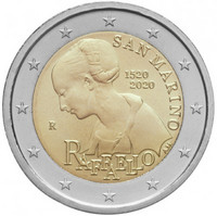San Marino 2 € 2020 Raffaello BU