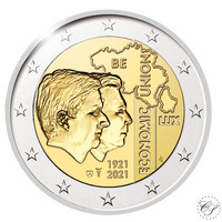 Belgia 2 € 2021 Talousliitto 100 vuotta, Proof
