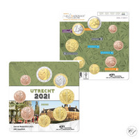 Alankomaat 1s - 2€ 2021 Utrecht UNC rahasarja