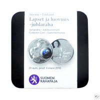 Suomi 20 € 2010 Lapset & luovuus, väritetty hopearaha