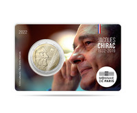 Ranska 2 € 2022 Jacques Chirac BU coincard