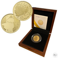 Suomi 100 € 2016 Eino Leino kultaraha, numeroitu