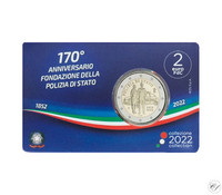 Italia 2 € 2022 Polizia di Stato 170 anni BU coincard