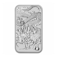 Australia 2022 Lohikäärme hopeaharkko BU 1oz