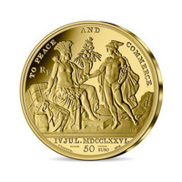 Ranska 50 € 2022 Yhdysvaltain vaakuna kultaraha 1/4 oz