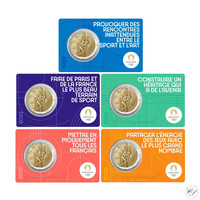 Ranska 5 x 2 € 2022 Pariisin olympialaiset 2024 BU coincard