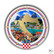 Kroatia 2 € 2023 Kroatian kartta UNC, väritetty (#2)