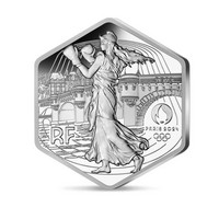 Ranska 10 € 2023 Pariisin olympialaiset 2024 hopearaha