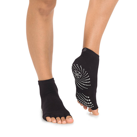 Gaiam  Grippy Halftoe Socks for Yoga 
