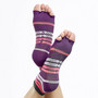 Grippy Toeless Socks for Yoga, Striped